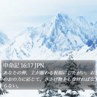 申命記 16:17 JPN Bible Verse Image