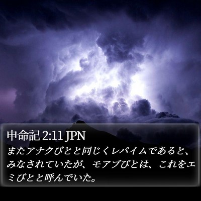 申命記 2:11 JPN Bible Verse Image