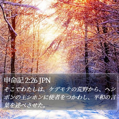 申命記 2:26 JPN Bible Verse Image