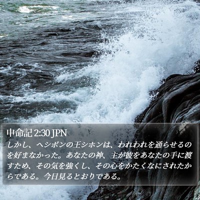 申命記 2:30 JPN Bible Verse Image