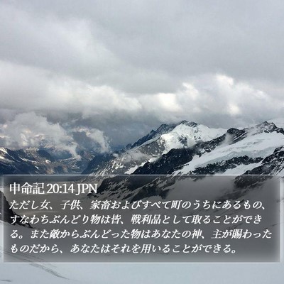 申命記 20:14 JPN Bible Verse Image