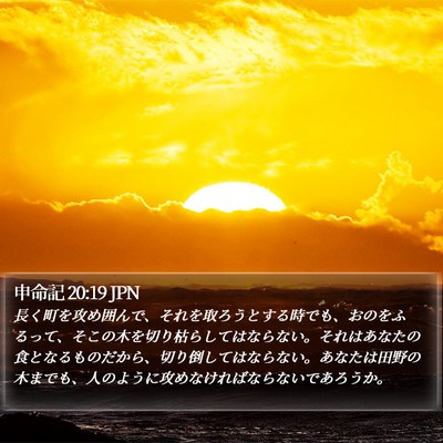 申命記 20:19 JPN Bible Verse Image