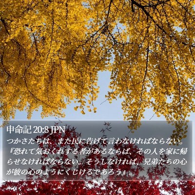 申命記 20:8 JPN Bible Verse Image