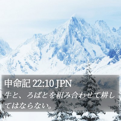 申命記 22:10 JPN Bible Verse Image