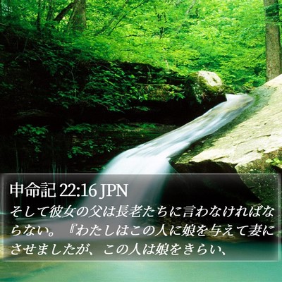 申命記 22:16 JPN Bible Verse Image