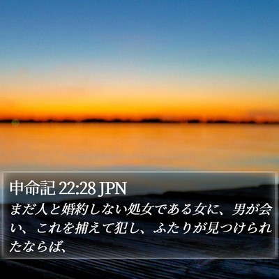 申命記 22:28 JPN Bible Verse Image