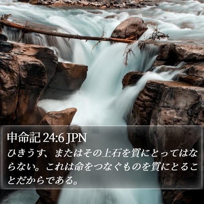 申命記 24:6 JPN Bible Verse Image