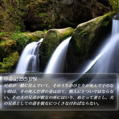 申命記 25:5 JPN Bible Verse Image