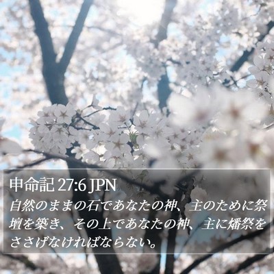 申命記 27:6 JPN Bible Verse Image