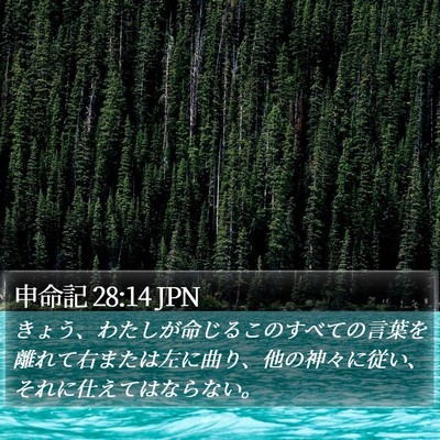 申命記 28:14 JPN Bible Verse Image