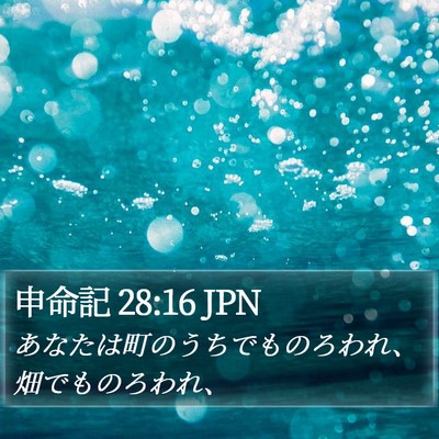 申命記 28:16 JPN Bible Verse Image
