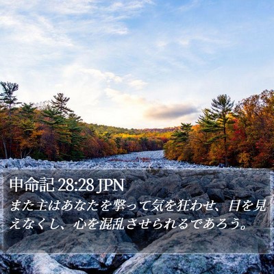 申命記 28:28 JPN Bible Verse Image