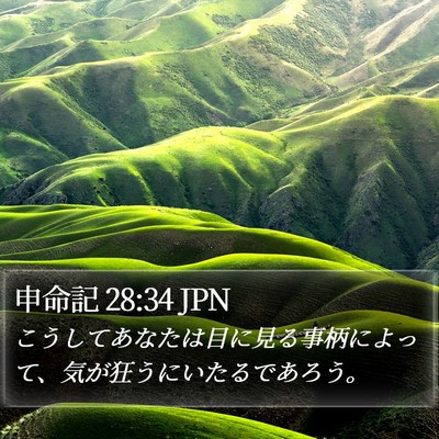 申命記 28:34 JPN Bible Verse Image