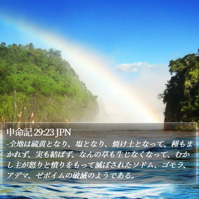 申命記 29:23 JPN Bible Verse Image
