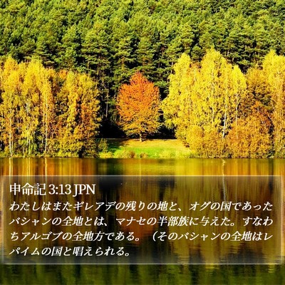 申命記 3:13 JPN Bible Verse Image