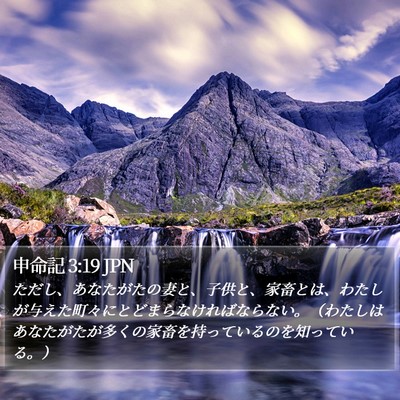 申命記 3:19 JPN Bible Verse Image