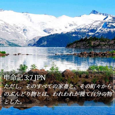申命記 3:7 JPN Bible Verse Image
