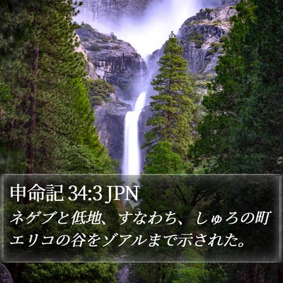 申命記 34:3 JPN Bible Verse Image