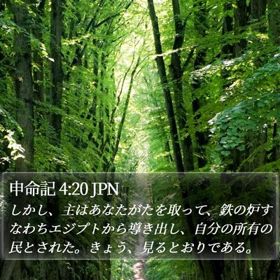 申命記 4:20 JPN Bible Verse Image