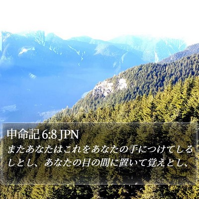 申命記 6:8 JPN Bible Verse Image