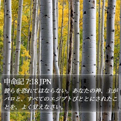 申命記 7:18 JPN Bible Verse Image