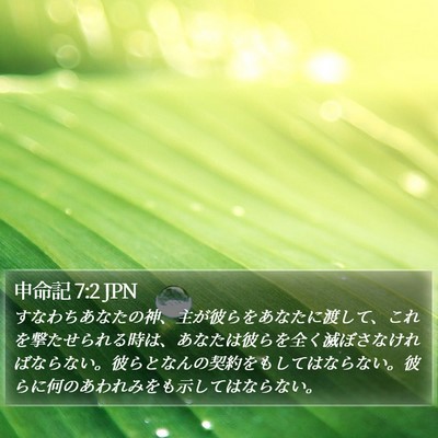 申命記 7:2 JPN Bible Verse Image