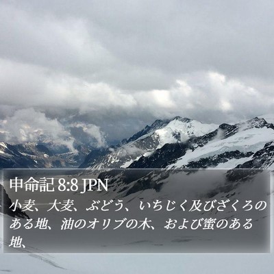 申命記 8:8 JPN Bible Verse Image