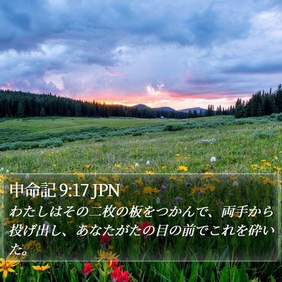 申命記 9:17 JPN Bible Verse Image