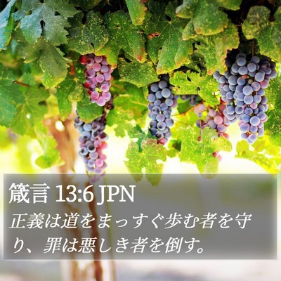 箴言 13:6 JPN Bible Verse Image