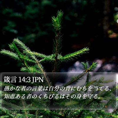 箴言 14:3 JPN Bible Verse Image