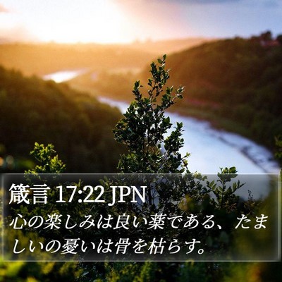 箴言 17:22 JPN Bible Verse Image