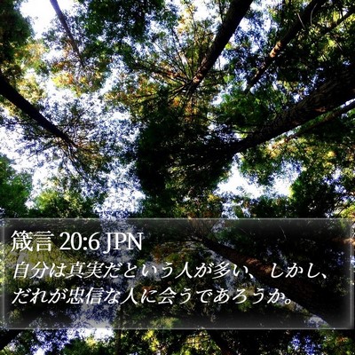 箴言 20:6 JPN Bible Verse Image
