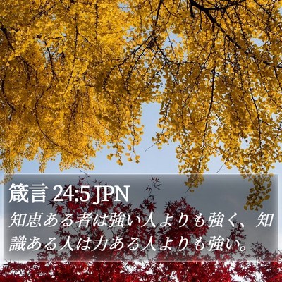 箴言 24:5 JPN Bible Verse Image