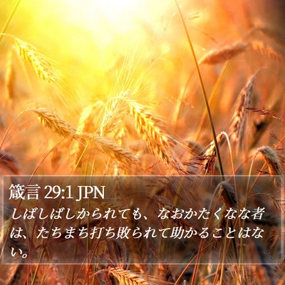 箴言 29:1 JPN Bible Verse Image