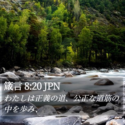 箴言 8:20 JPN Bible Verse Image