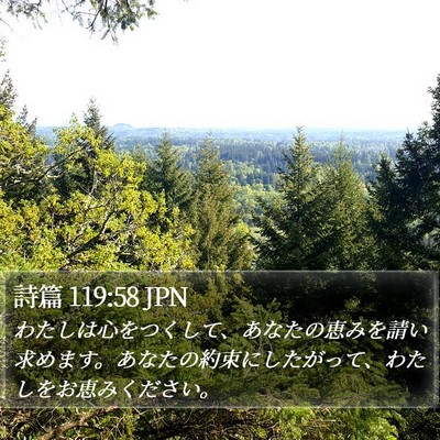 詩篇 119:58 JPN Bible Verse Image