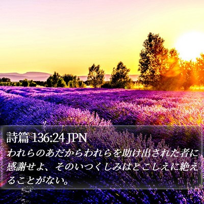 詩篇 136:24 JPN Bible Verse Image