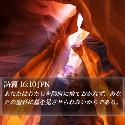 詩篇 16:10 JPN Bible Verse Image