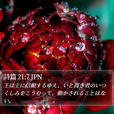 詩篇 21:7 JPN Bible Verse Image