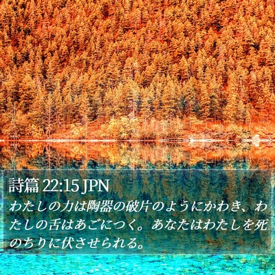 詩篇 22:15 JPN Bible Verse Image