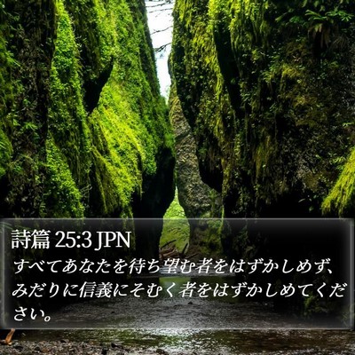 詩篇 25:3 JPN Bible Verse Image