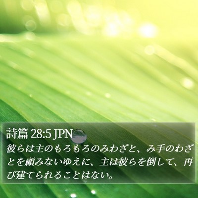 詩篇 28:5 JPN Bible Verse Image