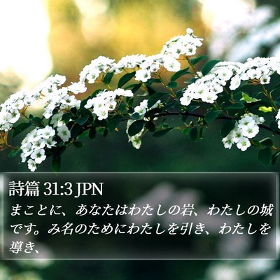 詩篇 31:3 JPN Bible Verse Image