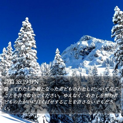 詩篇 35:19 JPN Bible Verse Image