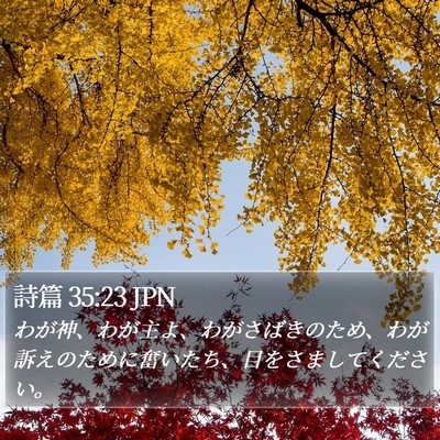 詩篇 35:23 JPN Bible Verse Image