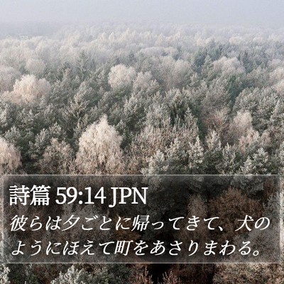 詩篇 59:14 JPN Bible Verse Image