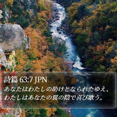 詩篇 63:7 JPN Bible Verse Image