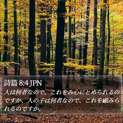 詩篇 8:4 JPN Bible Verse Image