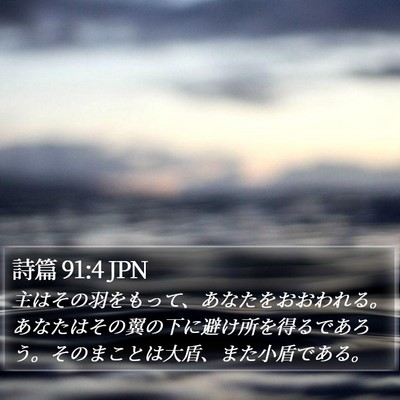 詩篇 91:4 JPN Bible Verse Image