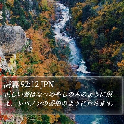 詩篇 92:12 JPN Bible Verse Image